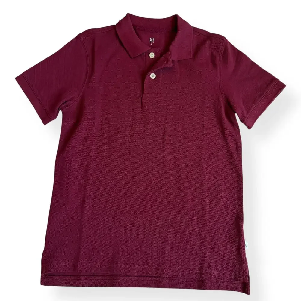 NWT Gap Kids Solid Burgundy Polo